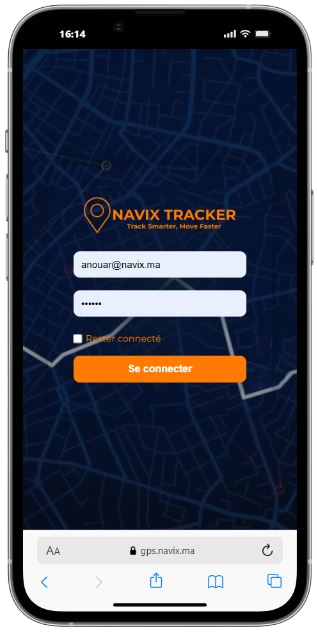 Navix mobile app mockup